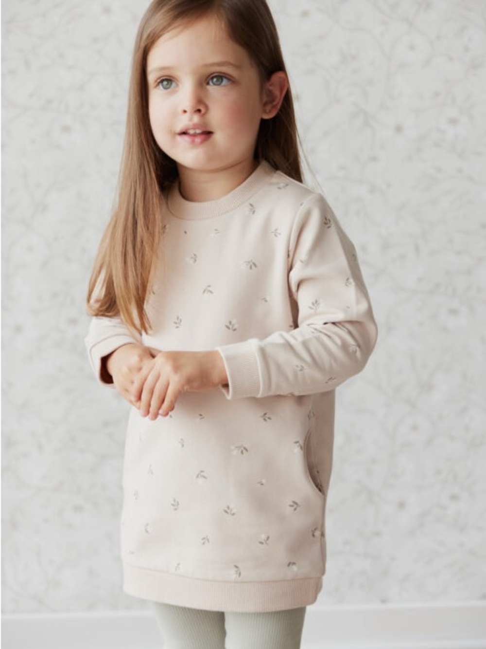 Jamie Kay Katie Floral Sweatshirt Dress elenore pink